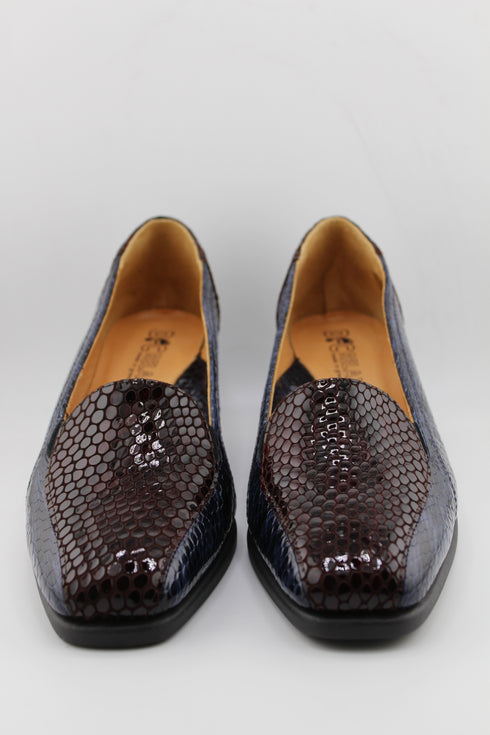 DFC Relax Patent Leather Wedge Loafer Shoes